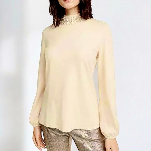 Alfani Pearl Rhinestone Sweater - Picture 1 of 11